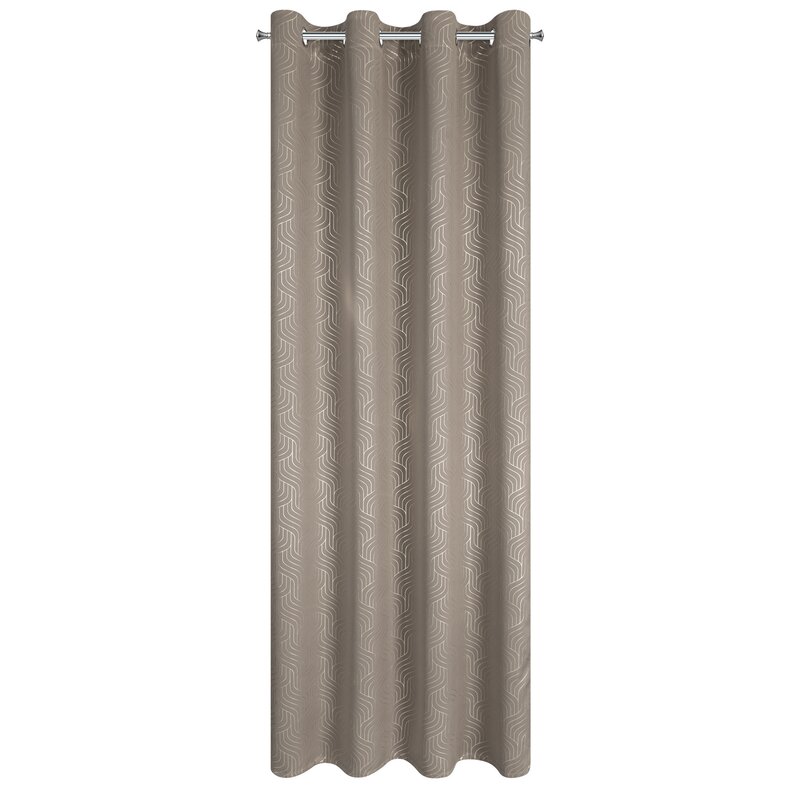 ZASŁONA GOTOWA OLETA 140 X 250 CM CIEMNOBEŻOWY