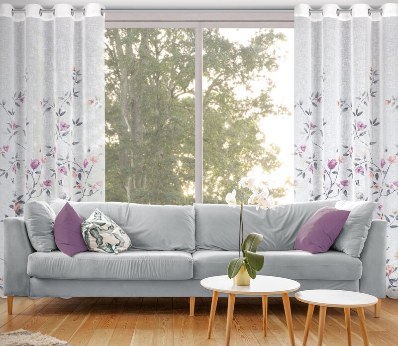Zasłona gotowa Antea biała 140 x 250 cm – rozświetla wnętrze