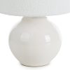 Lampa stołowa biała O 37 x 50 cm – rozświetla wnętrze