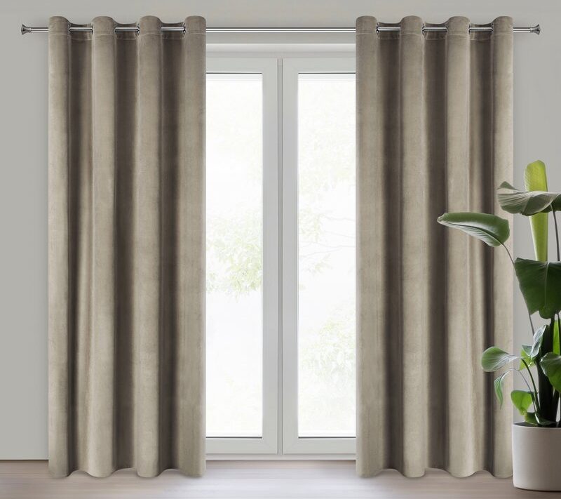 Zasłona gotowa D91 brązowa 140 x 250 cm – wprowadza przytulność