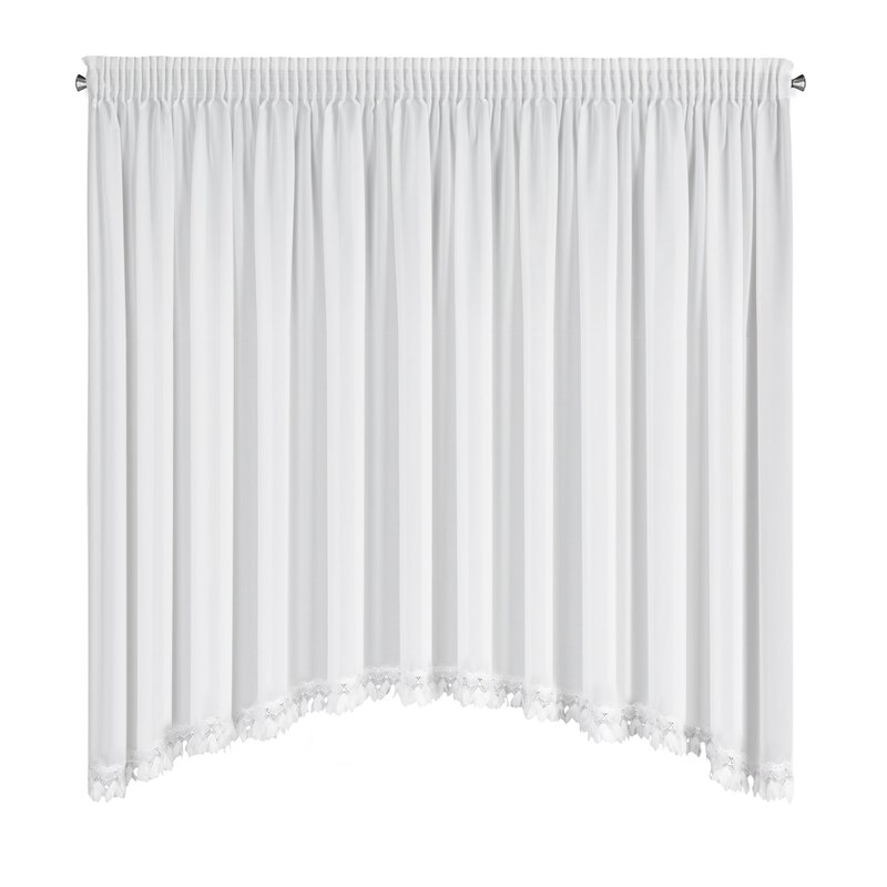 Firana gotowa Loreta biała 400 x 160 cm – rozjaśnia wnętrze