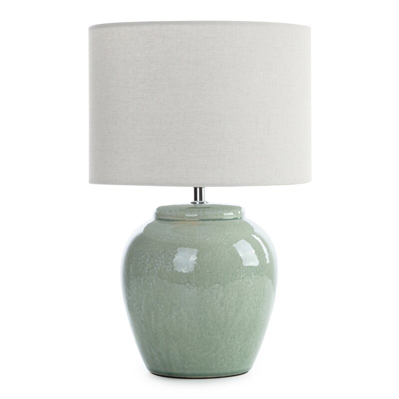 LAMPA DEKORACYJNA TONI (02) O 28 X 43 CM CIEMNOMIĘTOWY