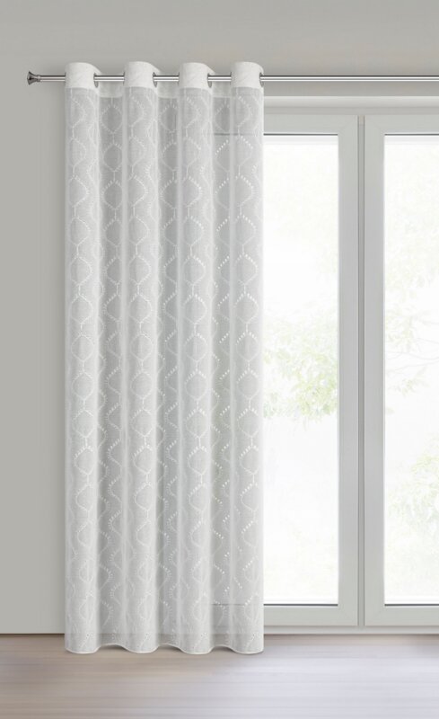 Firana gotowa Raya biała 140 x 250 cm – rozprasza światło