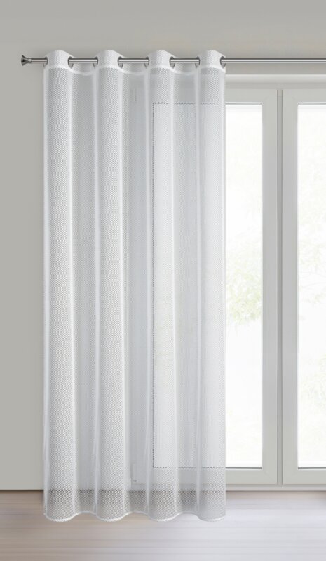 Firana gotowa ABI1 biała 140 x 250 cm – rozjaśnia wnętrze