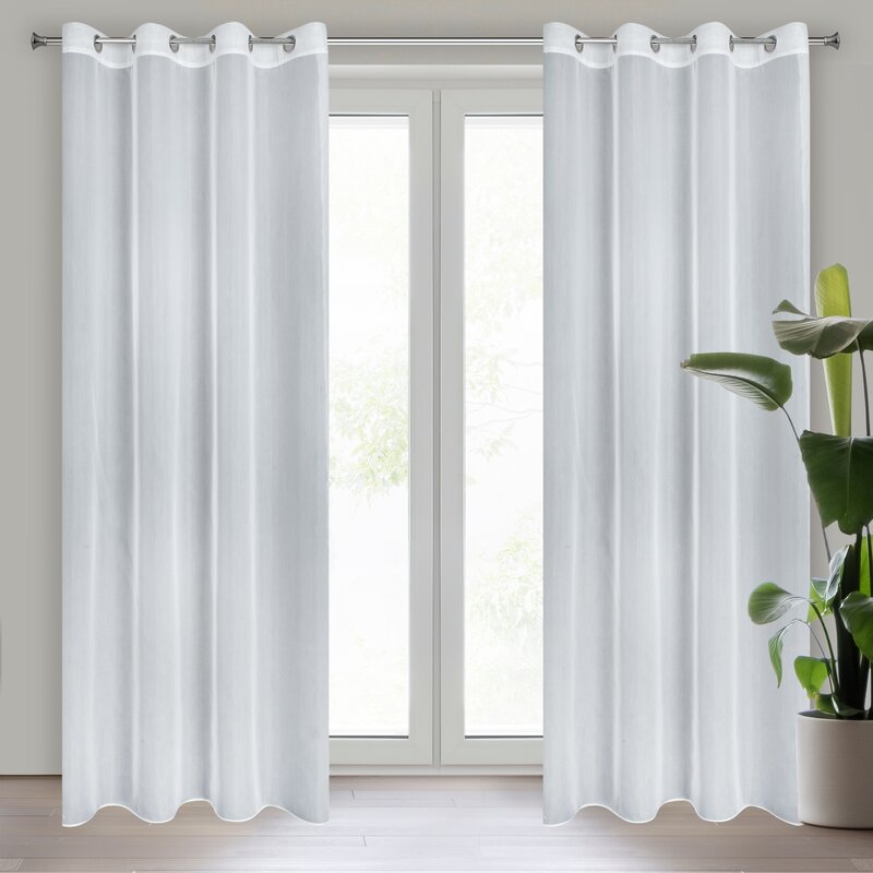 Firana gotowa Mirea biała 140 x 260 cm – subtelny blask w domu