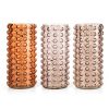 Wazon szklany niebieski 12 x 12 x 25 cm – na suszone kwiaty
