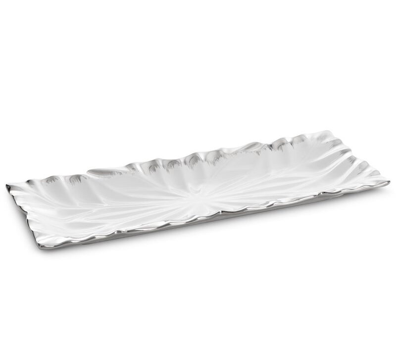 Patera dekoracyjna Nira biała 38 X 15 X 3 CM – na owoce i dekoracje
