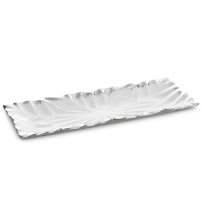 Patera dekoracyjna Nira biała 38 X 15 X 3 CM – na owoce i dekoracje