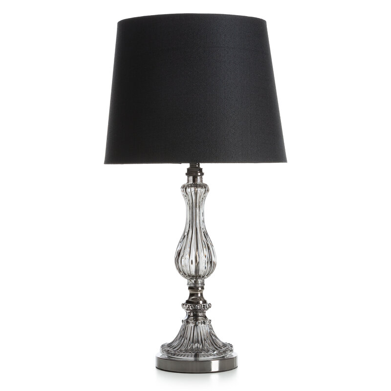 Lampa stołowa Remi czarna O 27 x 62 cm – do salonu i sypialni