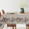 Obrus gobelinowy kwiatowy naturalny 140x180 cm – doda świeżości