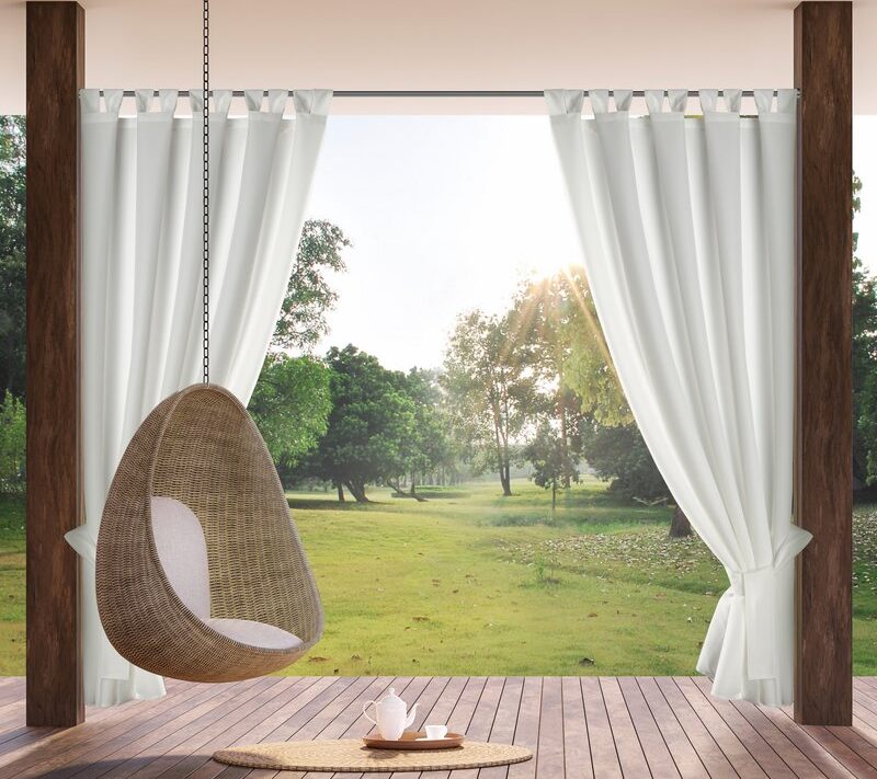 Zasłona gotowa Garden na szelkach biała 155 X 260 cm – na taras i balkon