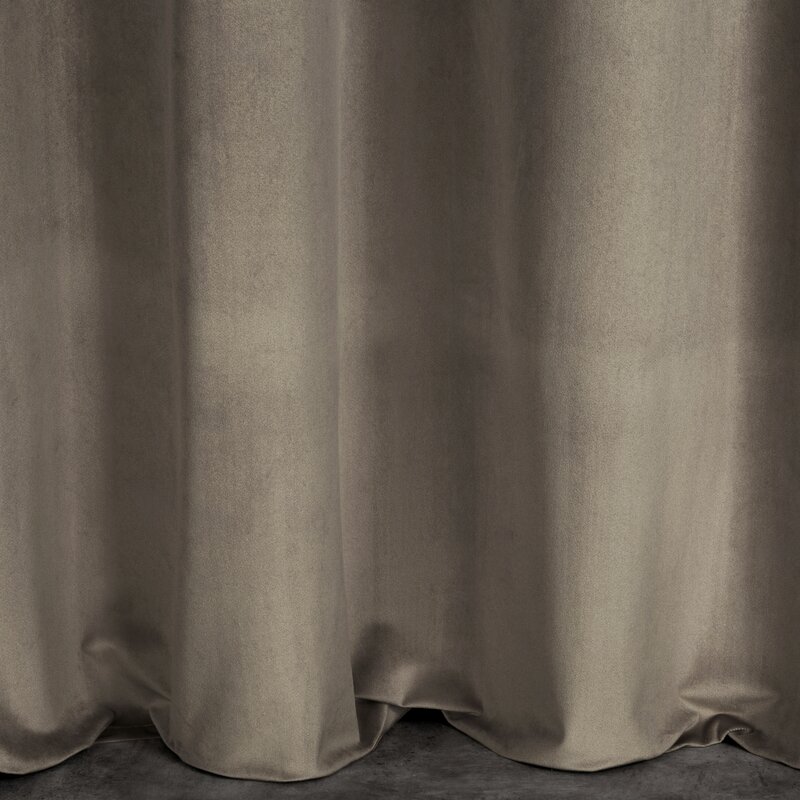 Zasłona gotowa welwetowa Melanie brązowa 140 X 250 cm – dla zaciemnienia
