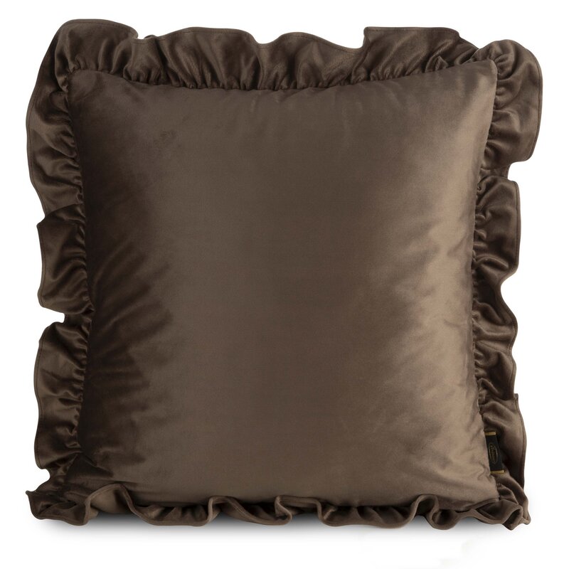 Poszewka velvet Brenda brązowa 45 x 45 cm – doda przytulności