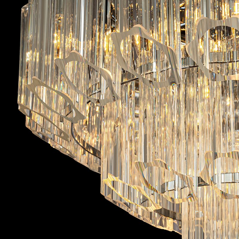 Lampa wisząca DANA transparentna 50 x 150 cm – rozświetli wnętrze