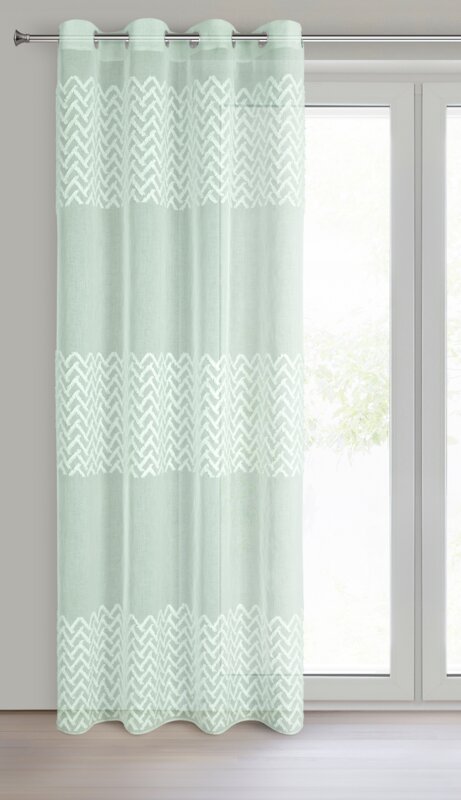 Zasłona gotowa miętowa 140 x 250 cm – filtruje światło