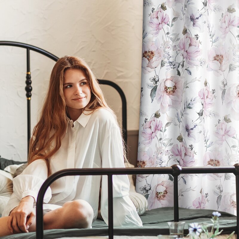 Zasłona gotowa Roselin biały 140 x 250 cm – wprowadza świeżość