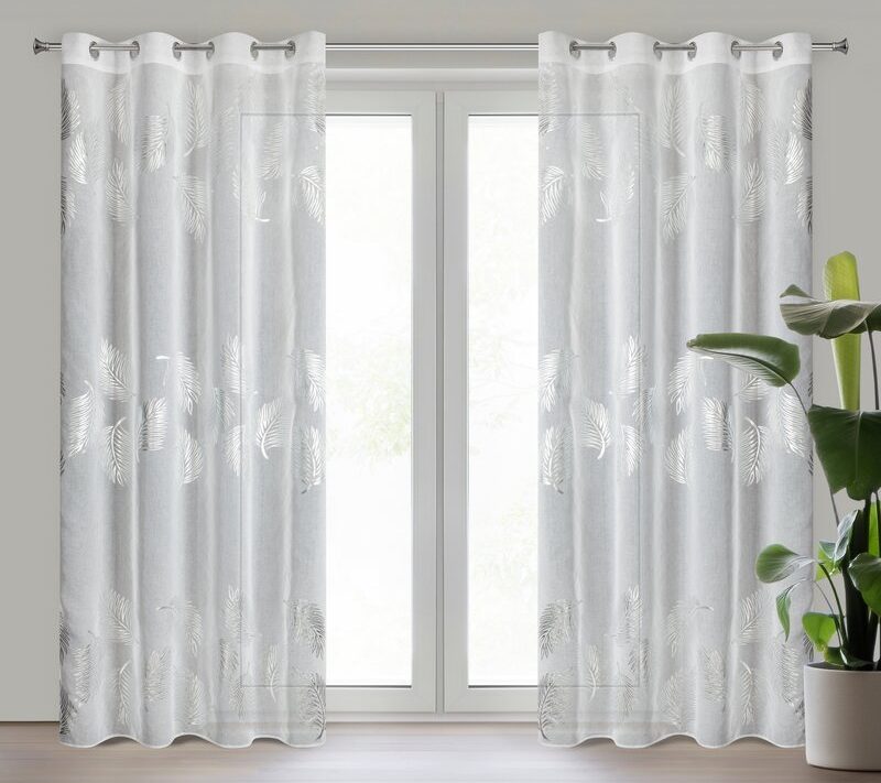 Firana gotowa Idalia biała 140 X 250 cm – rozświetla wnętrze
