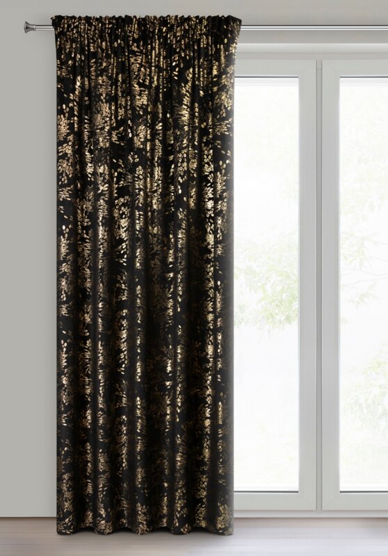 Zasłona gotowa Felis czarna 140 x 270 cm – zaciemniająca i elegancka