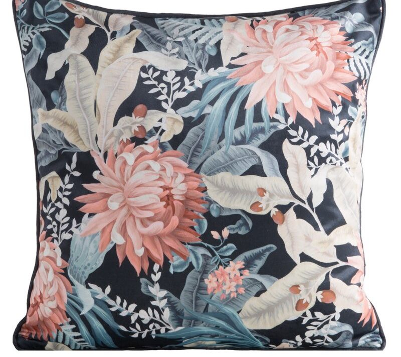 Poszewka velvet czarna 45 x 45 cm – doda szyku wnętrzu