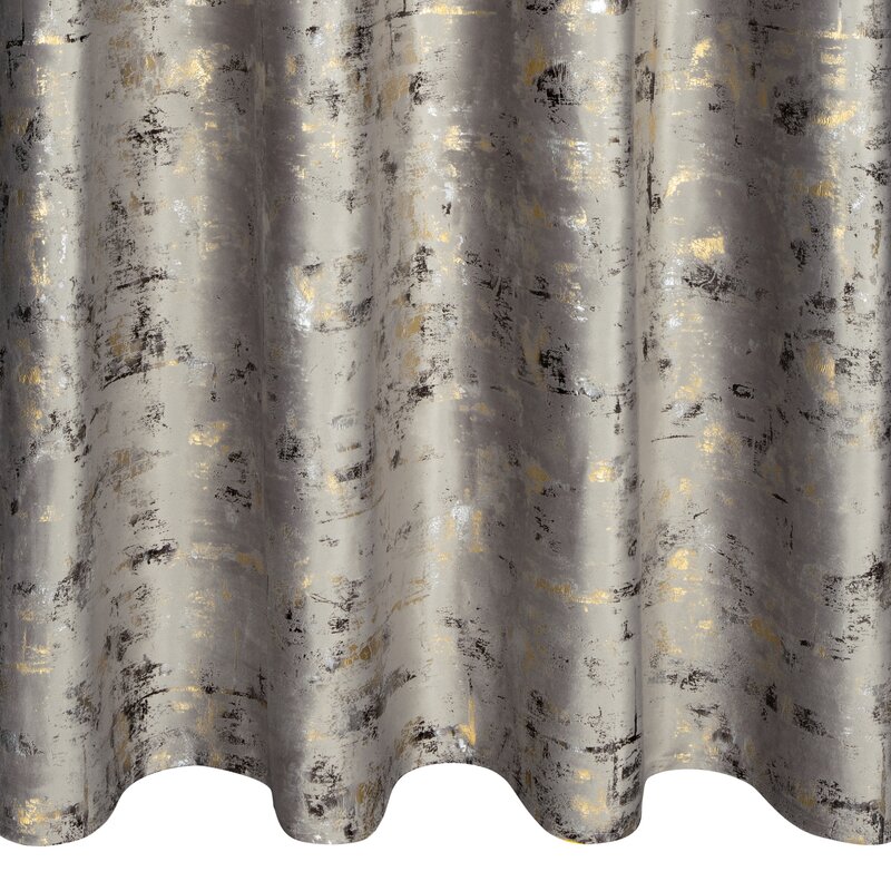 Zasłona gotowa welwetowa Tami stalowa 140 X 250 CM – miękka i elegancka