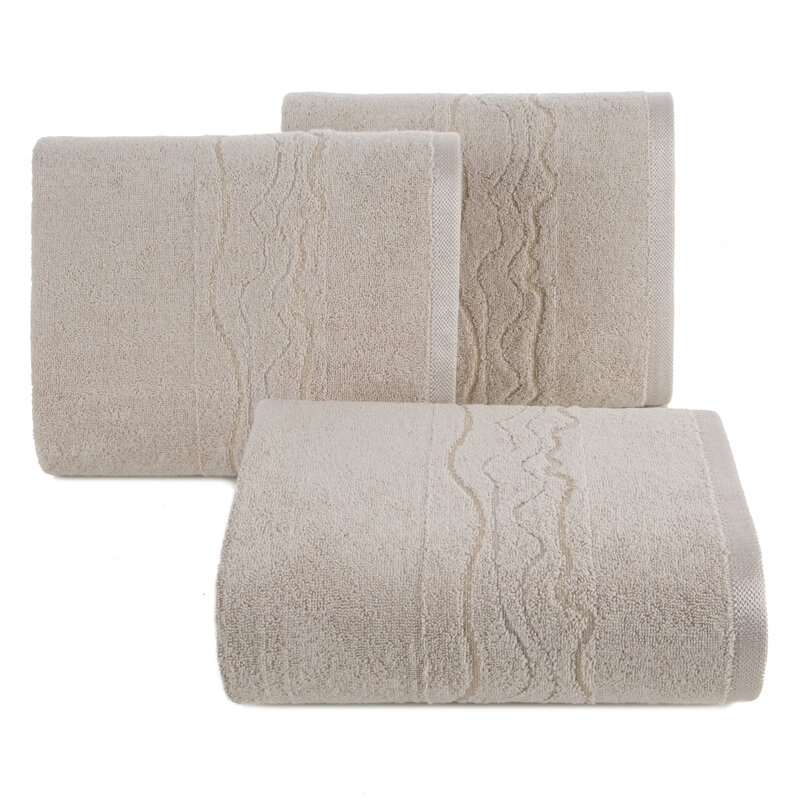 Ręcznik Karin beżowy 50 x 90 cm – miękki i chłonny