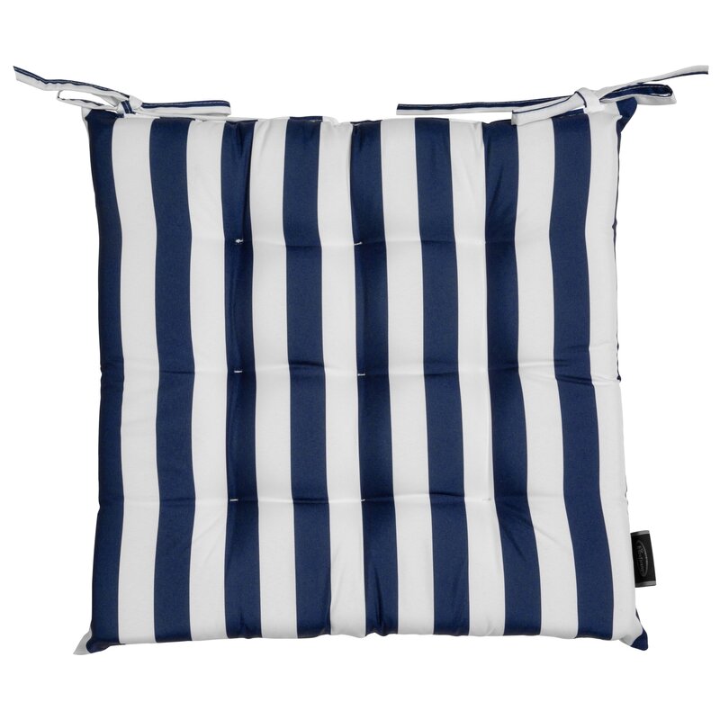Siedzisko tarasowe granatowe pasy 40x40x5 cm – stylowy dodatek