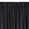 Zasłona gotowa Carli czarna 140 X 250 cm – welwetowa z falbanami