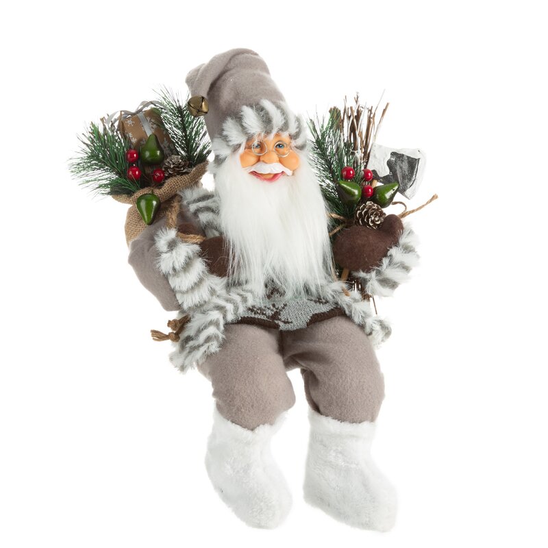 Figurka bożonarodzeniowa Mikołaj biały 27 x 16 x 40 cm – idealna dekoracja