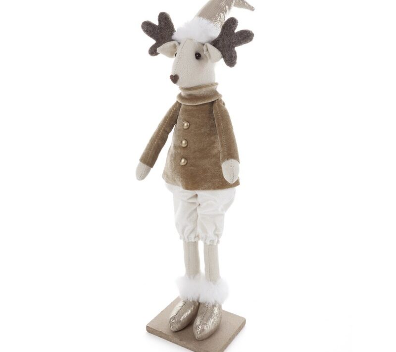 Figurka świąteczna szampańska 9 x 7 x 43 cm – piękna dekoracja świąteczna