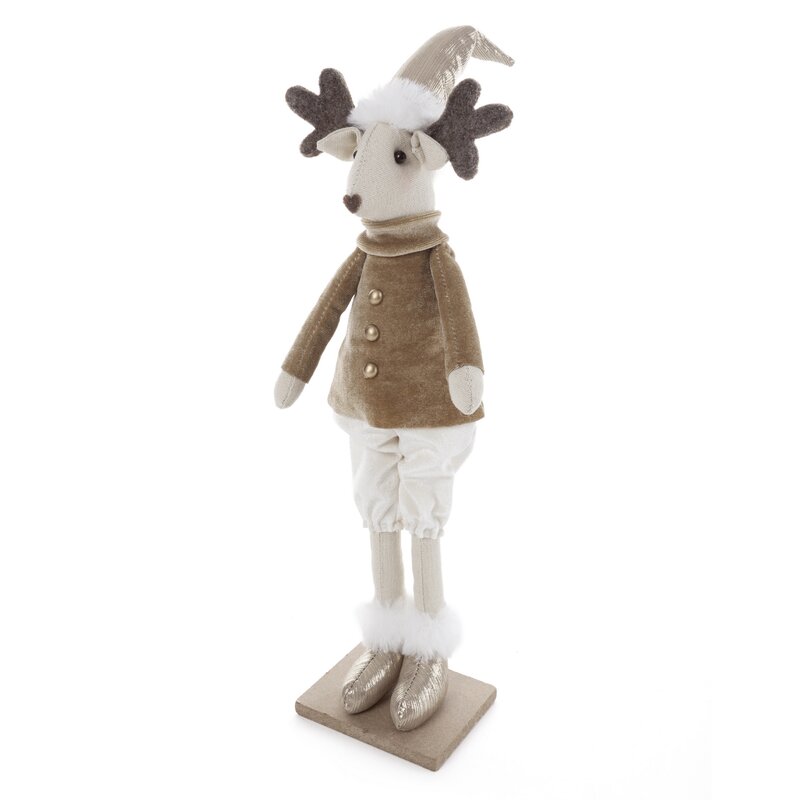 Figurka świąteczna szampańska 9 x 7 x 43 cm – piękna dekoracja świąteczna