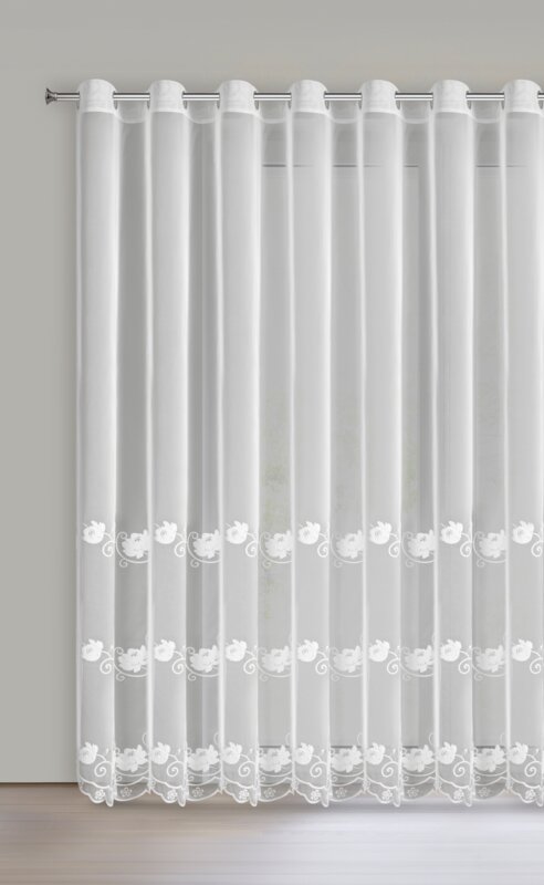 Firana gotowa Leti biała 350 x 250 cm – rozjaśnia wnętrze
