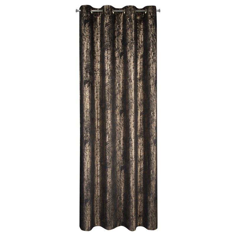 Zasłona gotowa welwetowa czarna 140 x 250 cm – zaciemnienie sypialni