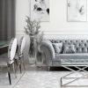 Wazon ceramiczny Felix srebrny 17 x 17 x 58 cm – na suszone kwiaty