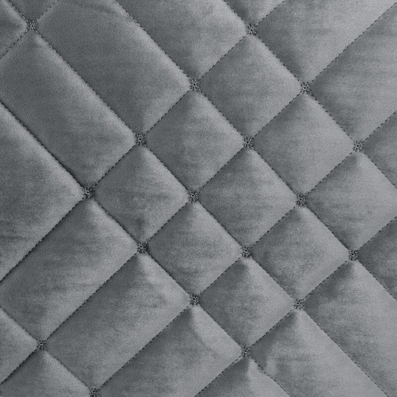 Narzuta velvet ria6 stalowa 220 x 240 cm – doda szyku sypialni