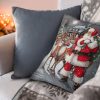 Poszewka świąteczna GOB/CHP popielata 45X45 cm – elegancka dekoracja