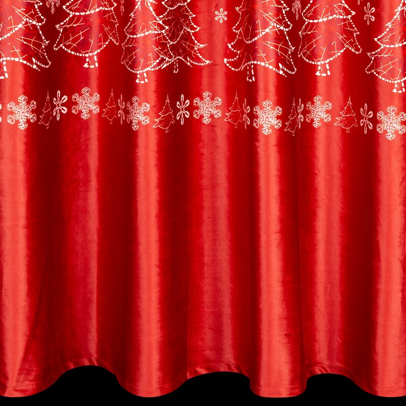 ZASŁONA ŚWIATECZNA RUBI 140 X 250 CM CZERWONY