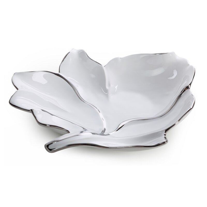 Patera dekoracyjna Neris biała 35 x 33 x 7 cm – idealna na owoce
