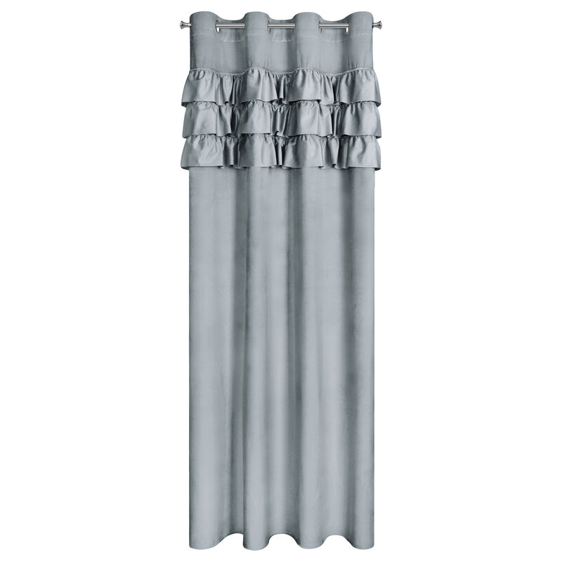 Zasłona gotowa srebrna 140 x 250 cm – dodaje przytulności