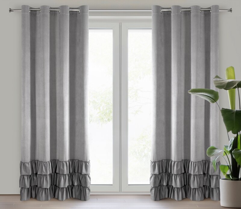 Zasłona gotowa Megi stalowa 140 x 250 cm – stworzy przytulny nastrój