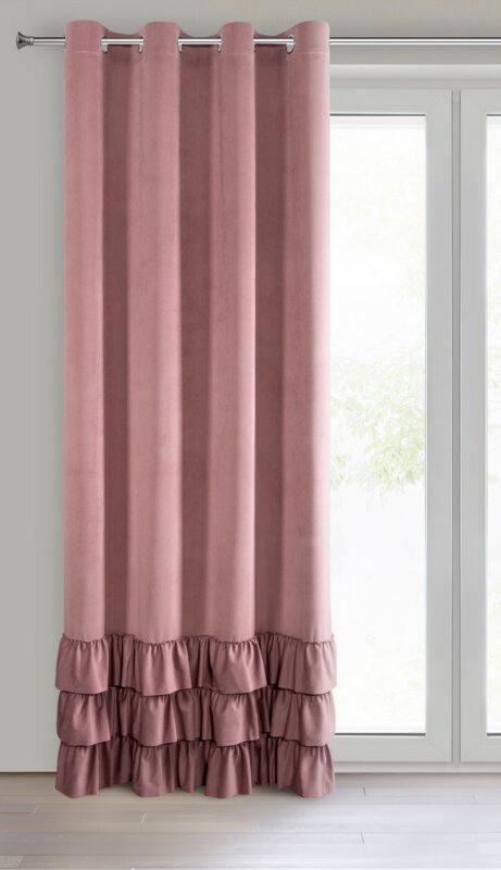 Zasłona gotowa Megi pudrowy róż 140 x 250 cm – zaciemnia pomieszczenie