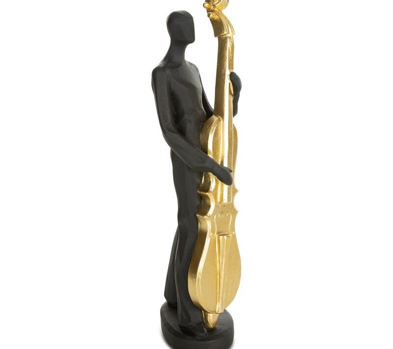 Figurka ceramiczna RICO (04) czarna 10 X 9 X 34 CM – do salonu i gabinetu