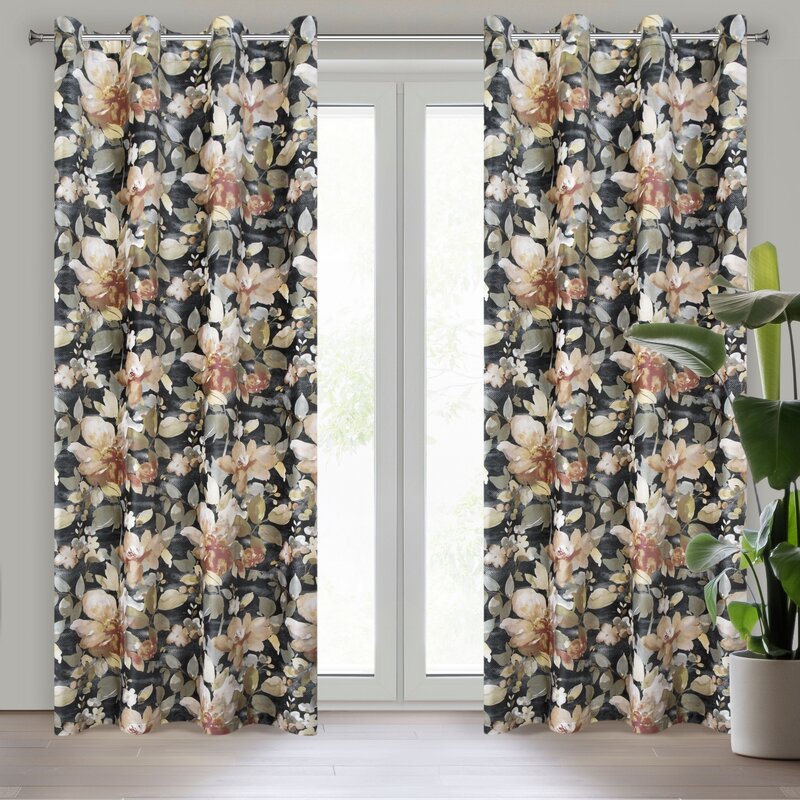 Zasłona gotowa Betty grafitowa 140 x 250 cm – wprowadza poczucie luksusu