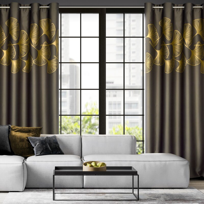 Zasłona gotowa Harmony brązowa 140 X 250 cm – zaciemnia i chroni prywatność