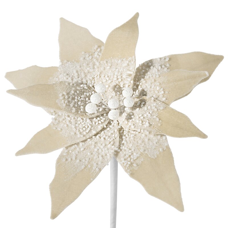 KWIAT ŚWIĄTECZNY 18F O 26 CM BEŻOWY SW/KW/18F 26CM BEŻ+B