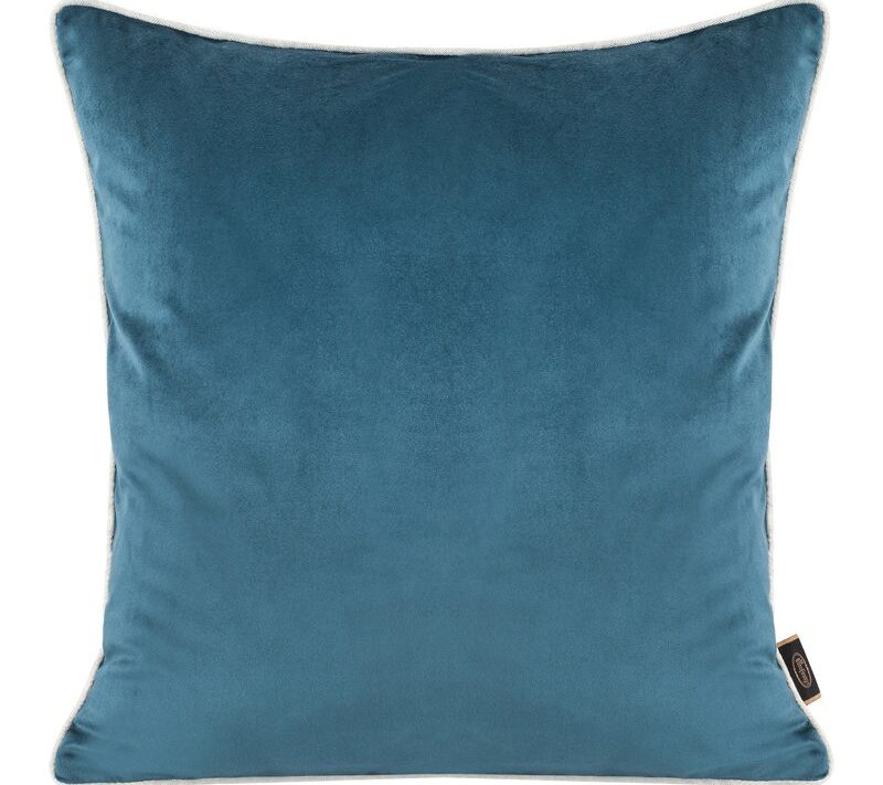 Poszewka welwet niebieska 45 x 45 cm – dodaje luksusu