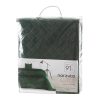 Narzuta velvet ciemnozielona 220 x 240 cm – doda przytulności