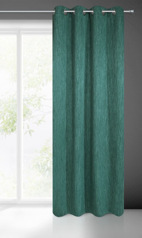 Zasłona gotowa Rossie zielona 140 x 250 cm – zaciemnia pomieszczenie