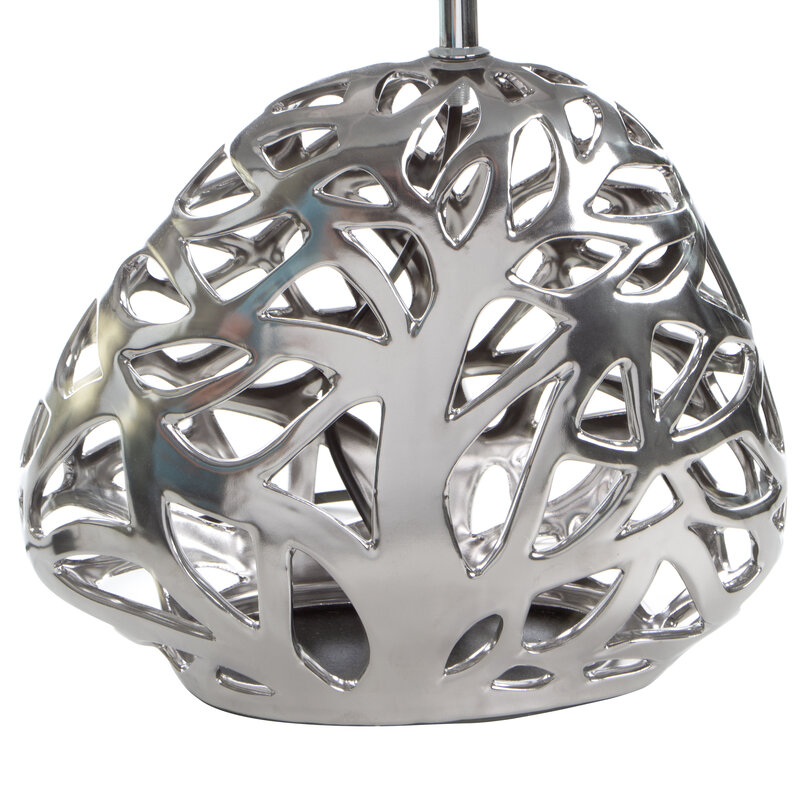 LAMPA DEKORACYJNA DAKOTA (3) O 37 X 52 CM SREBRNY
