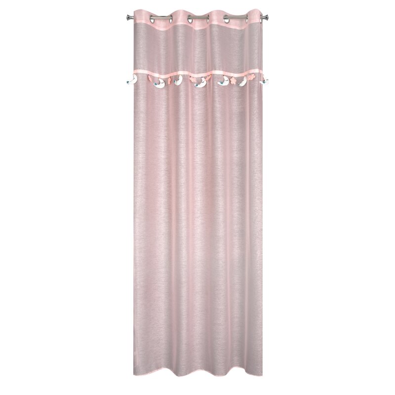 Firana gotowa dziecięca różowa 140 x 250 cm – wprowadza magię