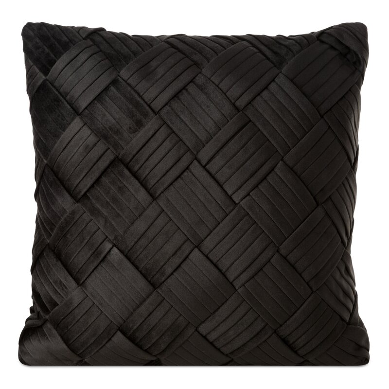 Poszewka velvet czarna 45 x 45 cm – doda przytulności